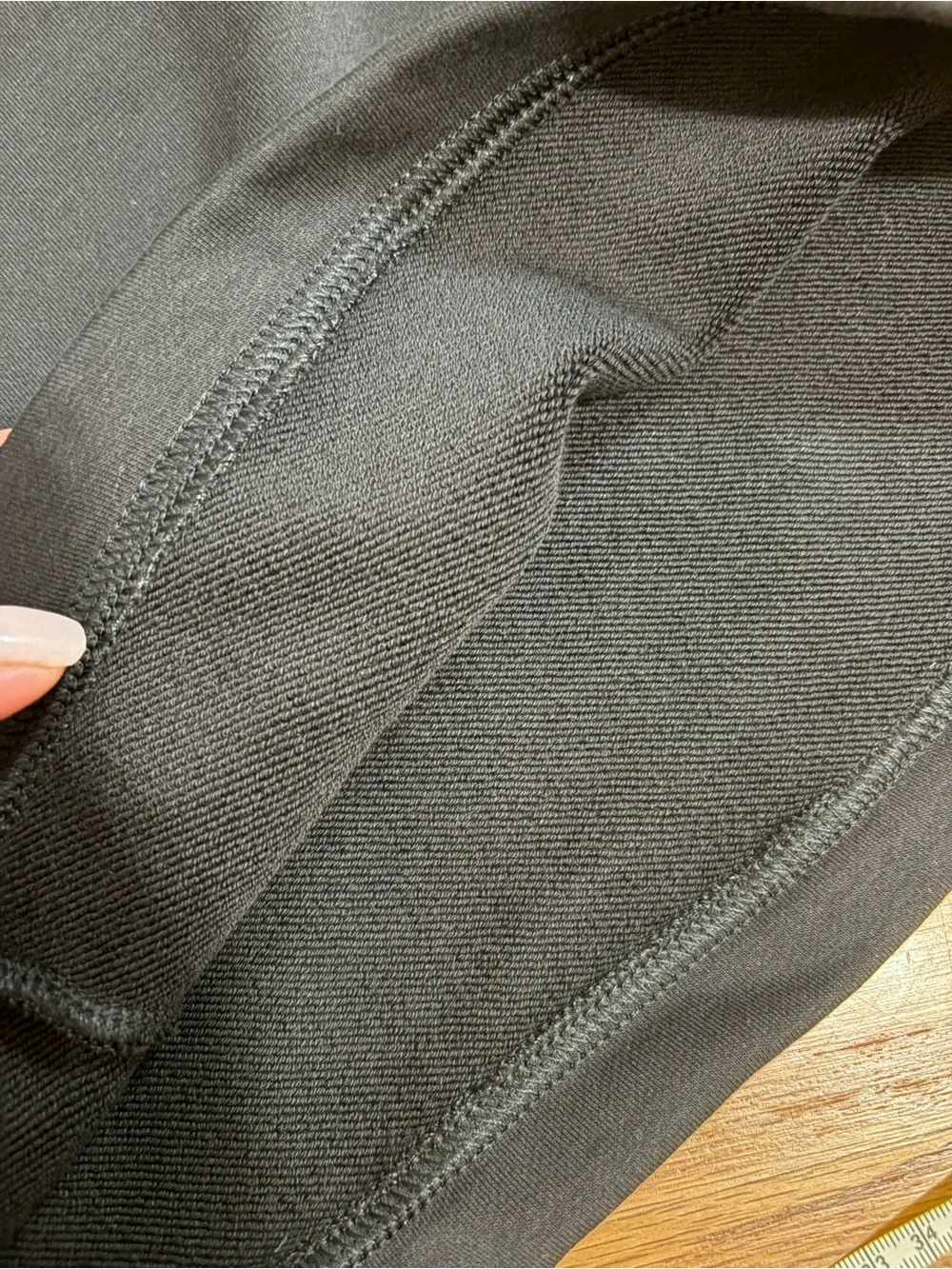 ATHLETA Heavyweight Terry Bermuda Black Drawstring Short Pockets Mid Rise 2026 S
